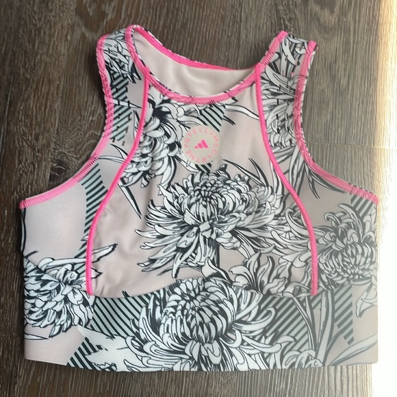 Adidas by Stella McCartney Other - 🧵Stella McCartney Adidas sports bra *Altered! chrysanthemum white black pink